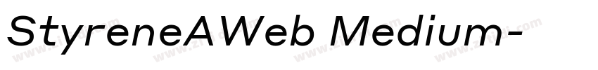 StyreneAWeb Medium字体转换